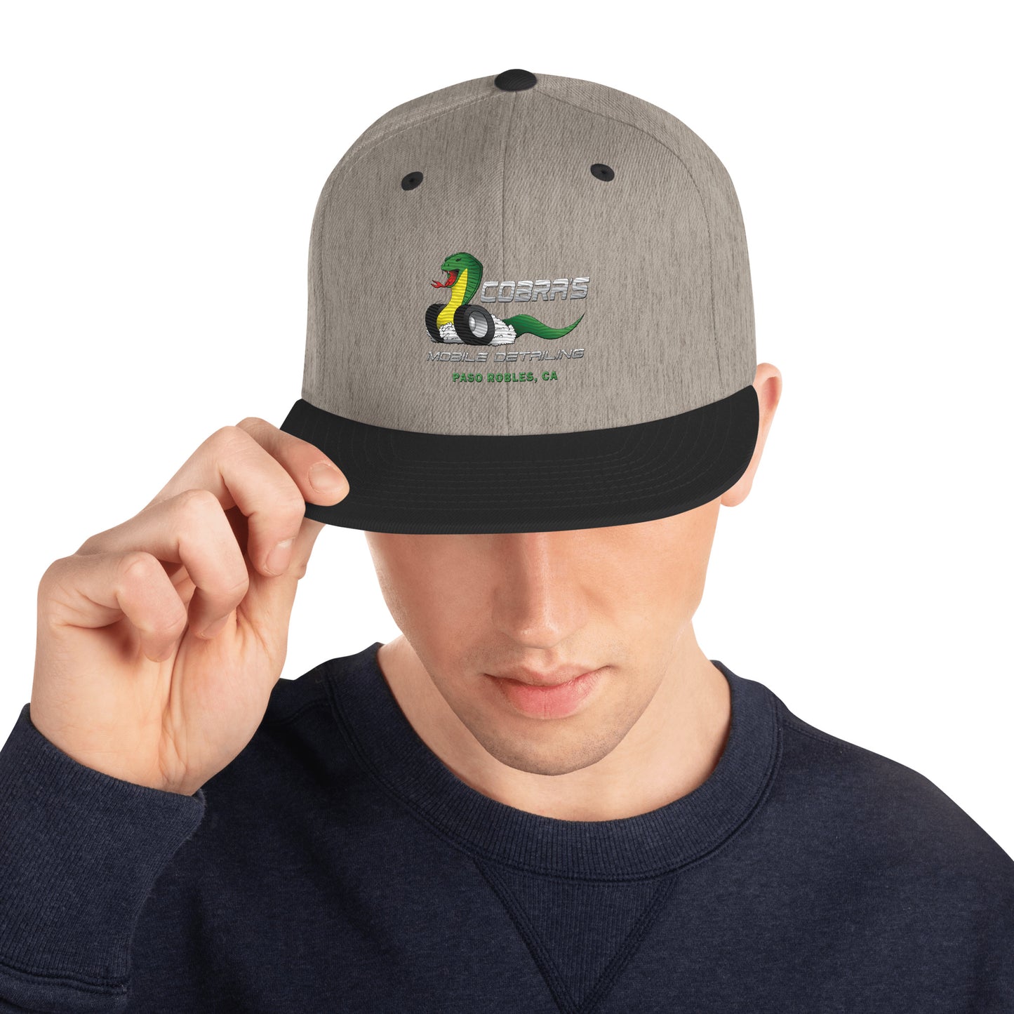 Cobra's Classic Embroidered Snapback Hat