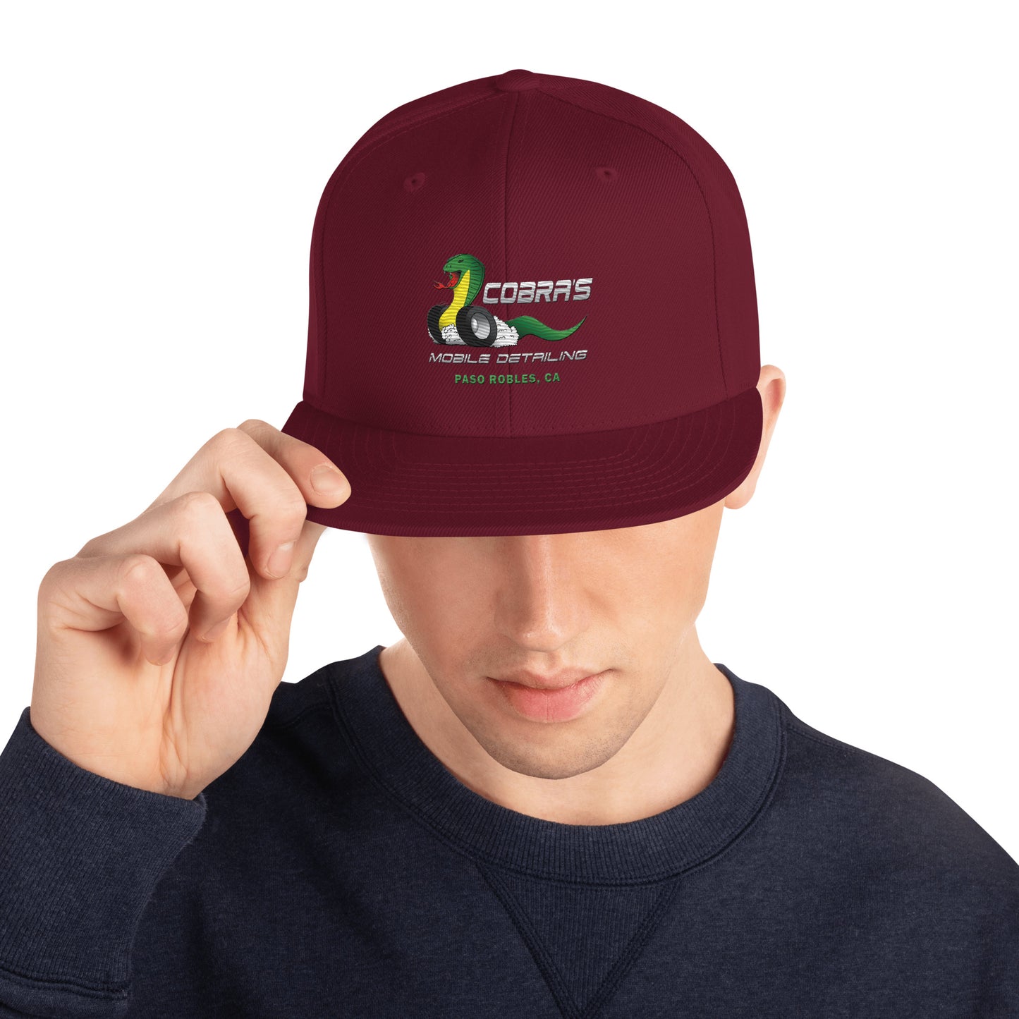 Cobra's Classic Embroidered Snapback Hat